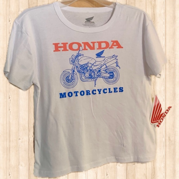 NWT HONDA Motorcycles Official Licensed Product Women’s White T-Shirt Size : XL - Picture 1 of 6